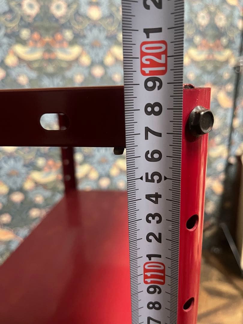 赤 スチール棚 スペースエイジ 昭和レトロ 当時物 インテリア レトロポップ