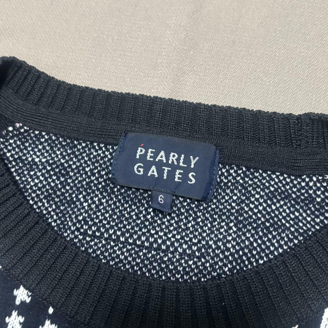 パーリーゲイツPEARLY GATES 星条旗柄総柄ニットセーター 6