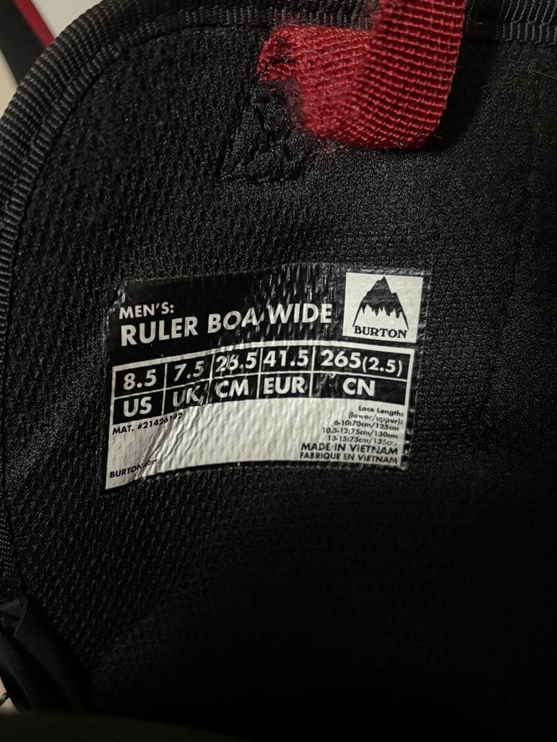 BURTON ルーラー　ワイド　26.5cm