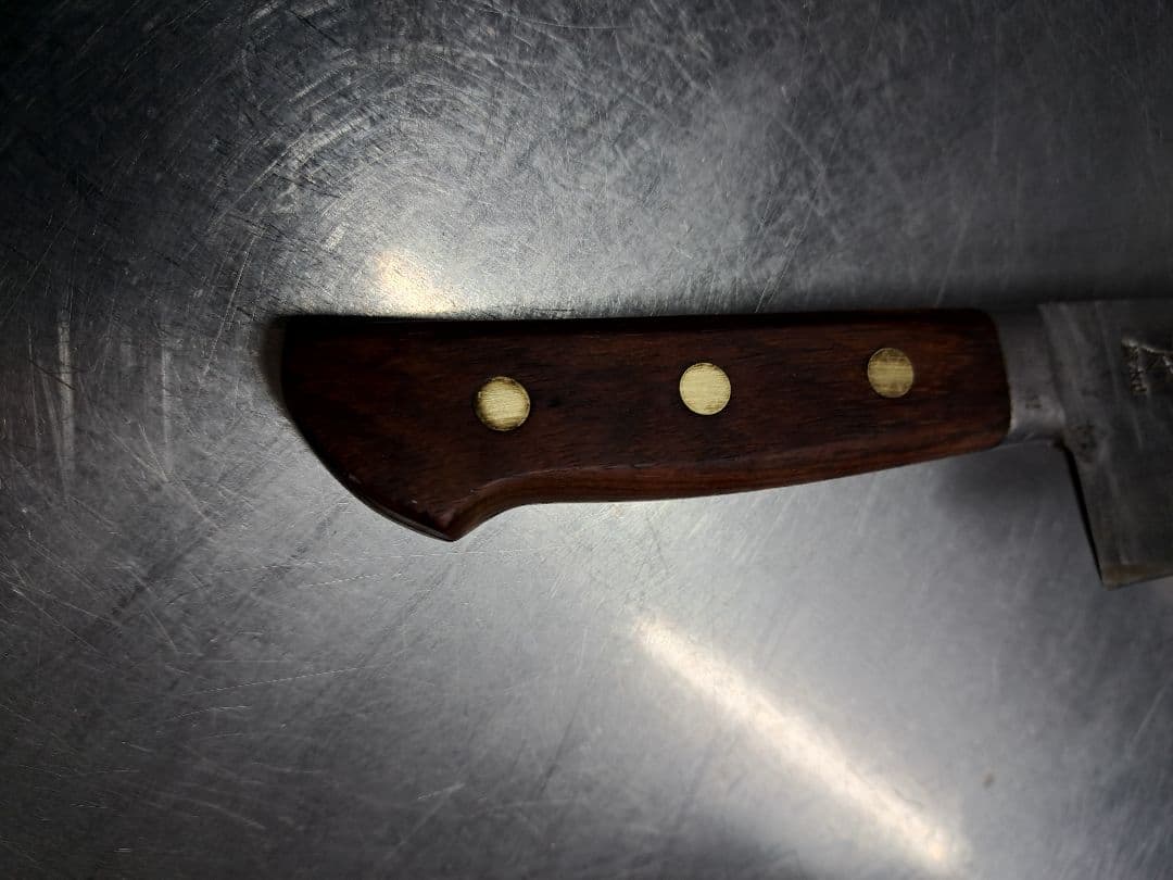 正元　牛刀 約27cm 鋼製 木製ハンドル