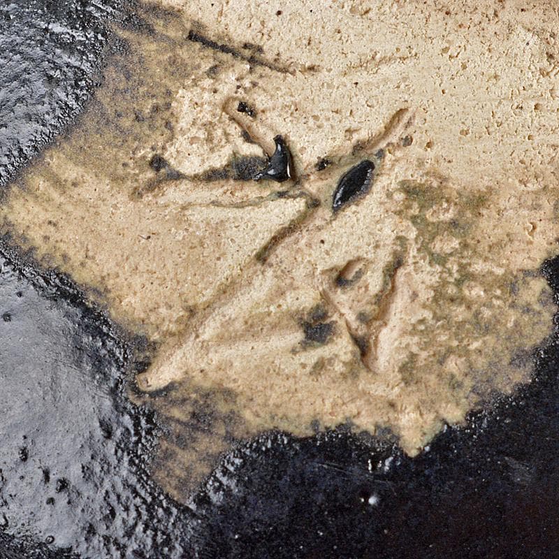 加藤唐九郎（一無斎）作　黒茶碗　銘「黎明」　仕覆付　共布　極め箱　D　R6974