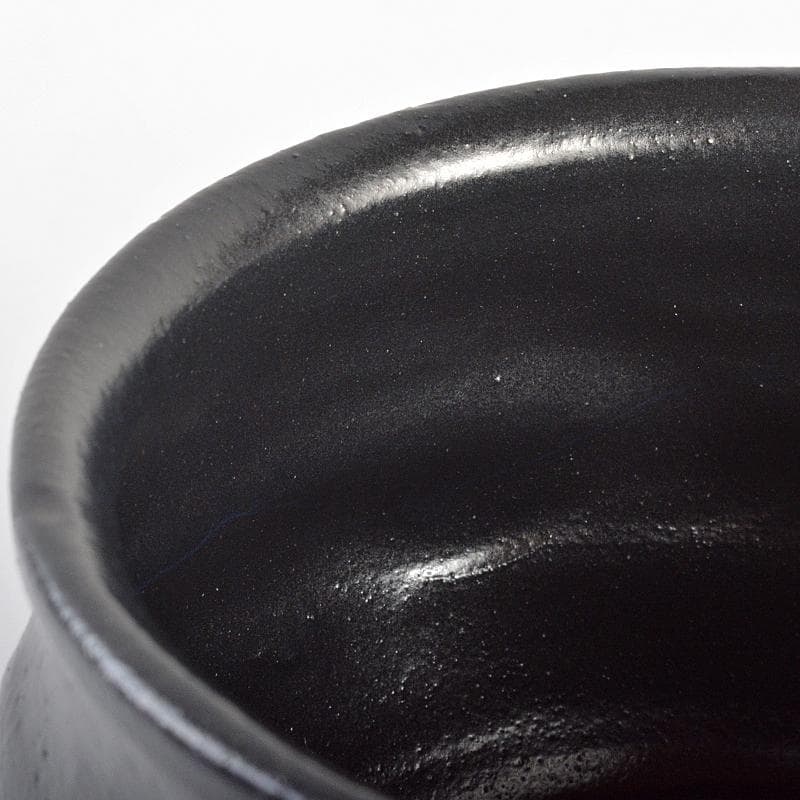 加藤唐九郎（一無斎）作　黒茶碗　銘「黎明」　仕覆付　共布　極め箱　D　R6974