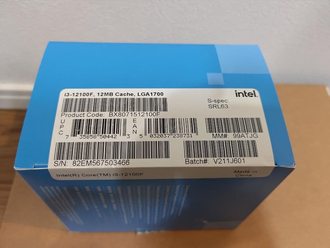 【中古】Intel Core i3-12100F CPU