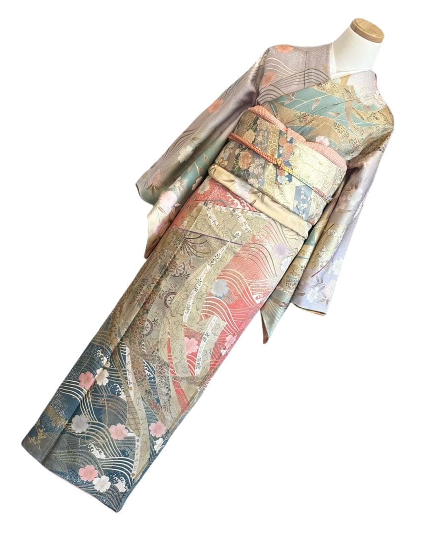 H-4◆訪問着 拾 フルセット◆フランソワーズ・モレシャン◆暈し染め◇ゆったりめ