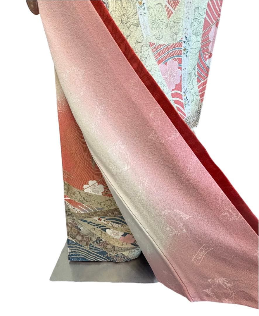 H-4◆訪問着 拾 フルセット◆フランソワーズ・モレシャン◆暈し染め◇ゆったりめ