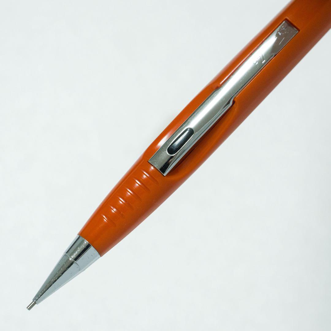 ぺんてる Pentel テクニカ サイドノック式 シャーペン オレンジ