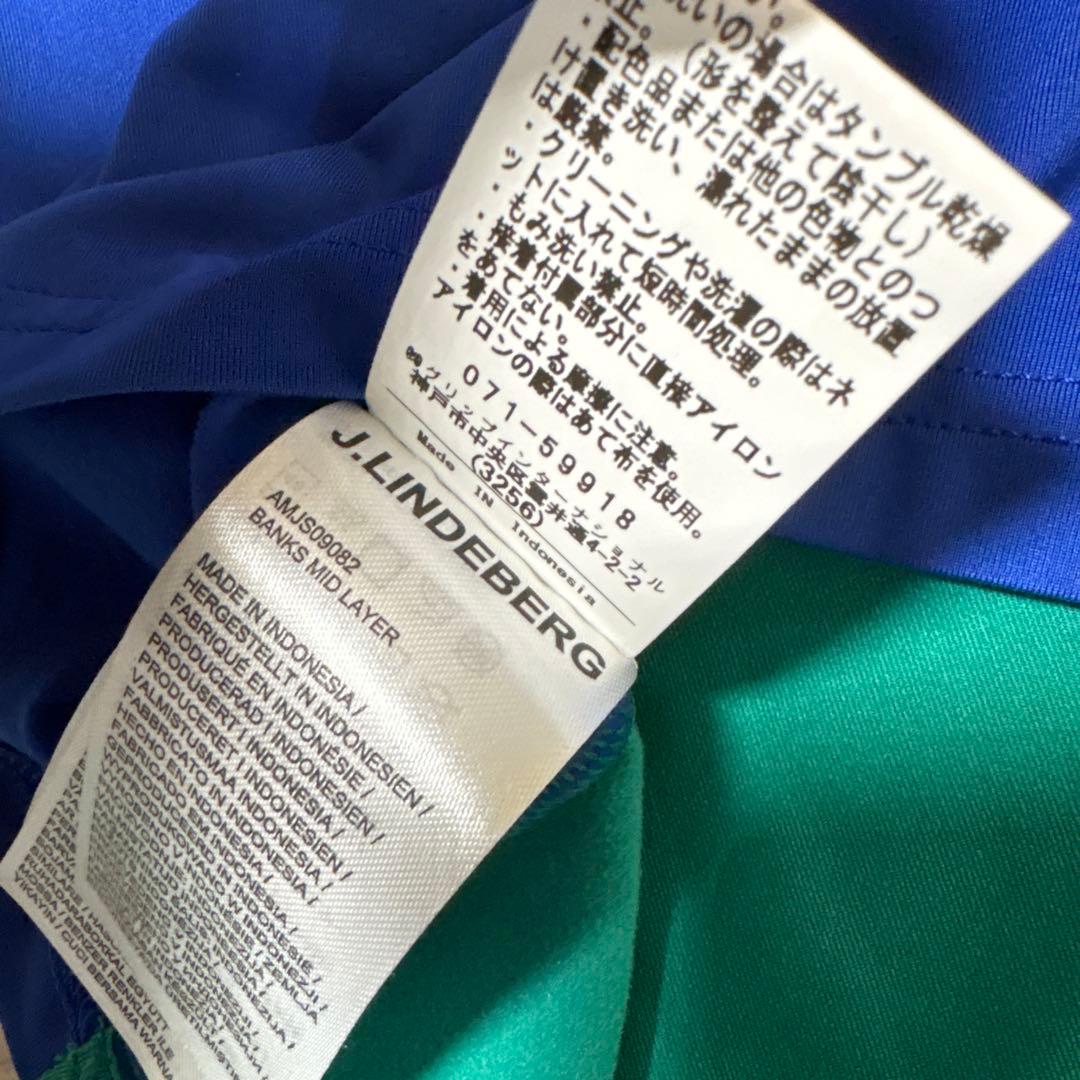 J.リンドバーグ★吸水速乾★ビッグロゴ★ストレッチハーフジップ【メンズサイズL】