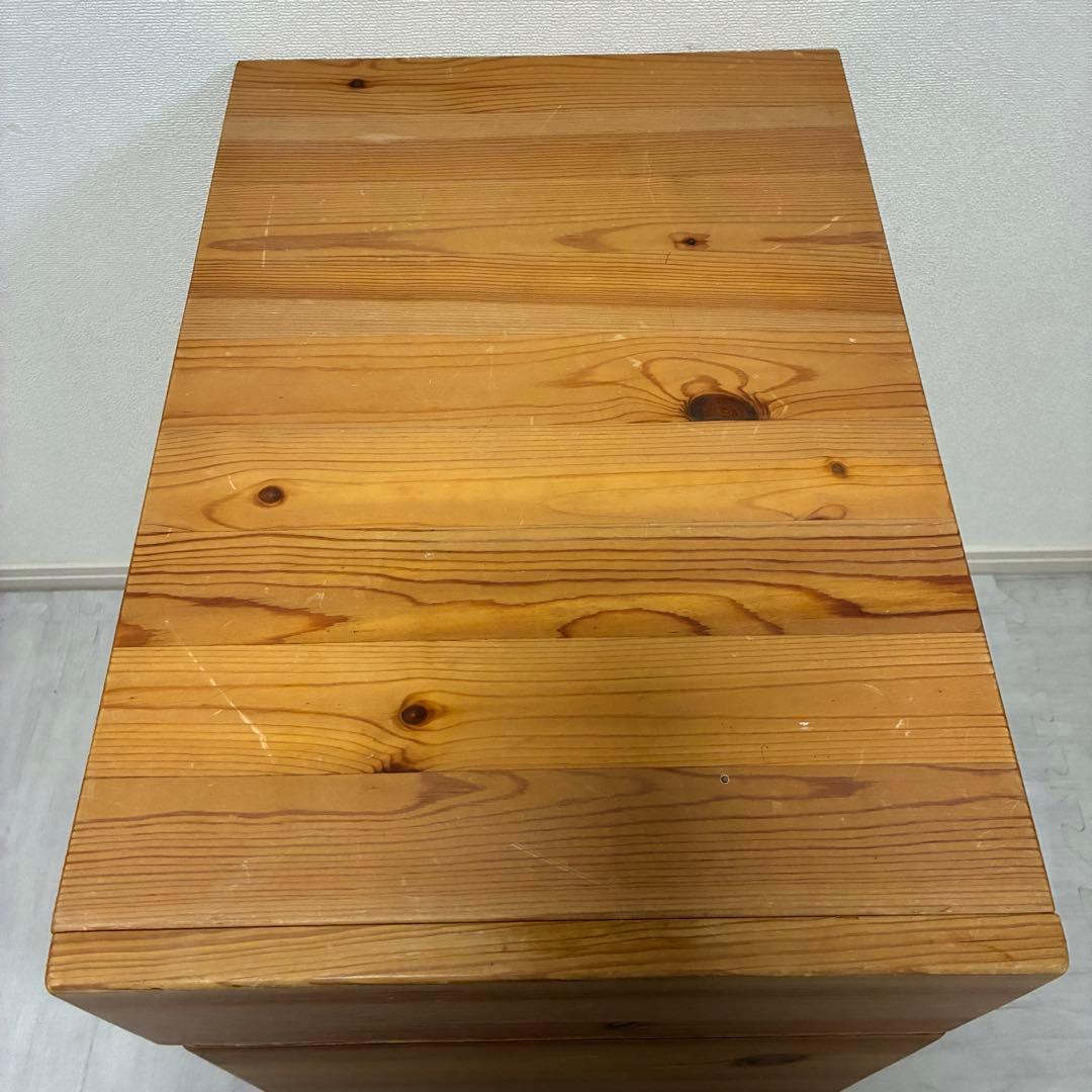 【廃盤】 無印良品 パイン材デスク用 サイドキャビネット