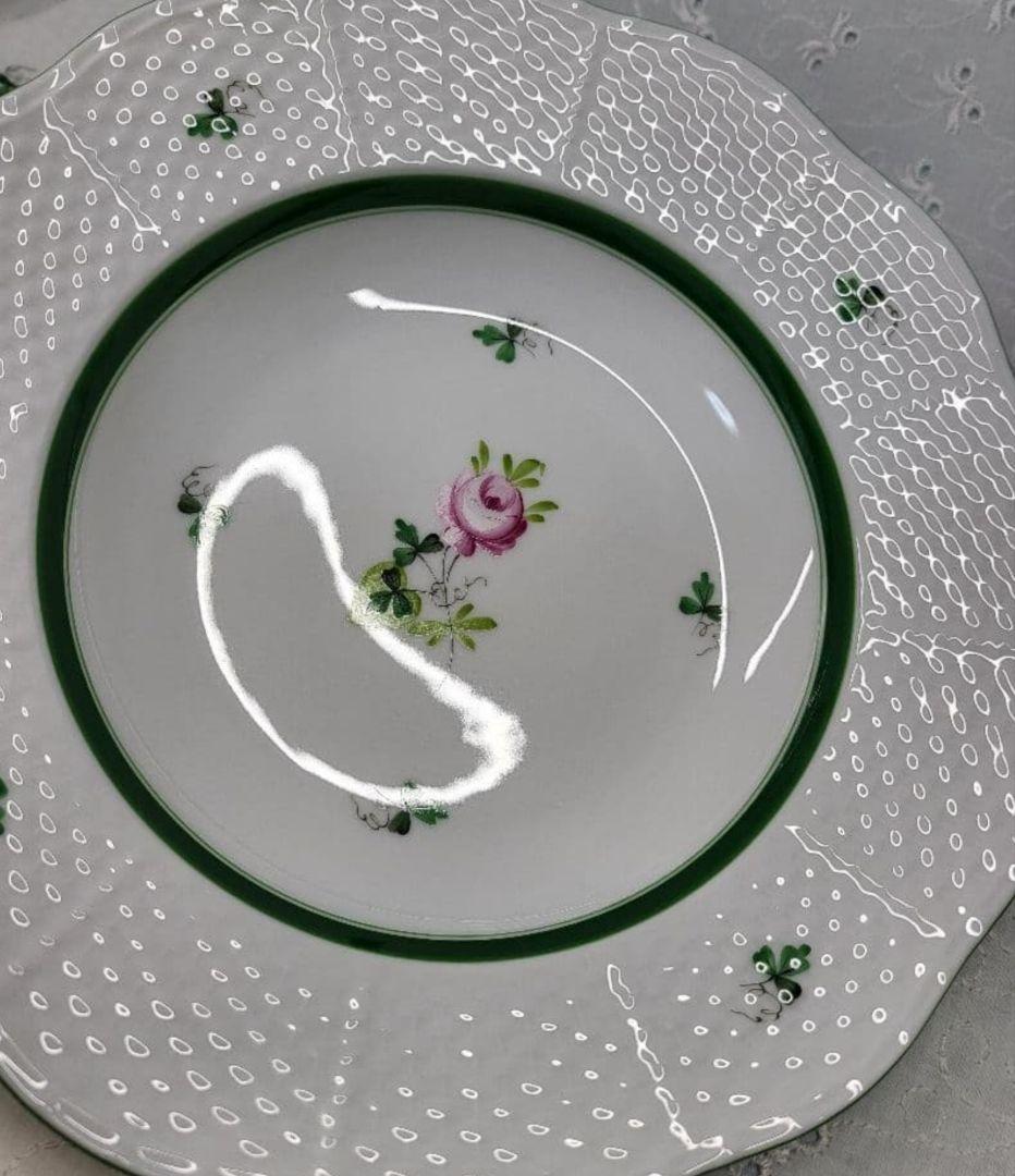 未使用近✨ヘレンド ウィーンのバラ 薔薇 プレート 深皿 サラダ デザート