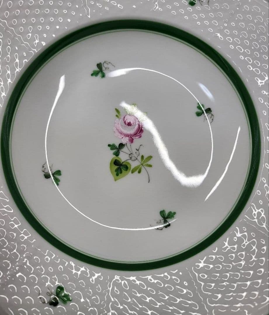 未使用近✨ヘレンド ウィーンのバラ 薔薇 プレート 深皿 サラダ デザート