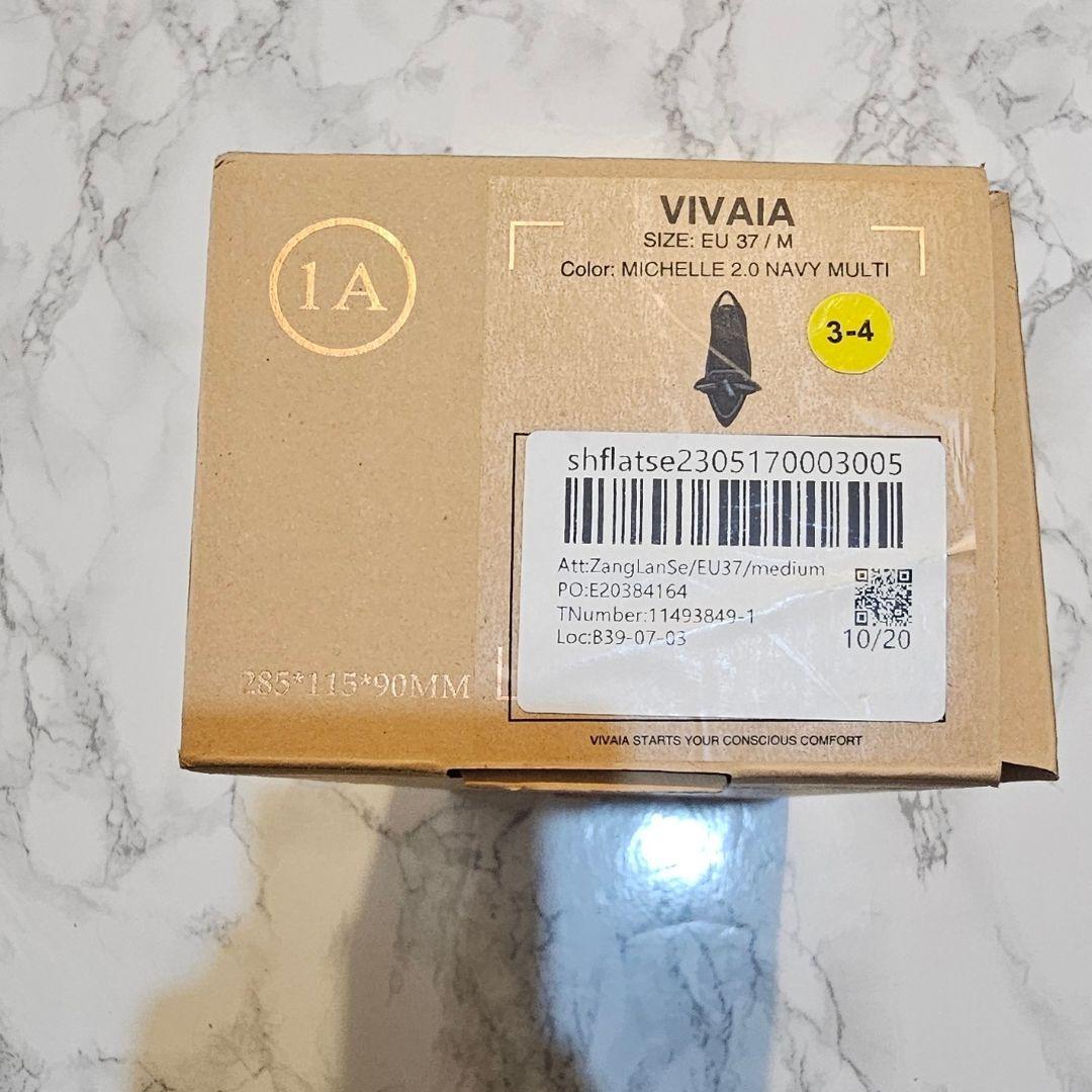 新品未着用♡ VIVAIA ポインテッドトゥ リボン ローファー 37 ネイビー