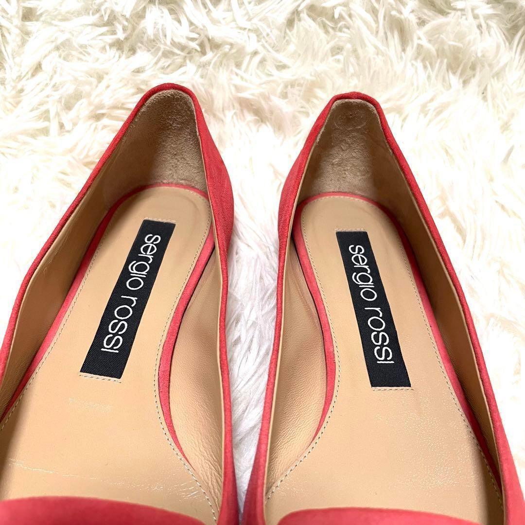 ✨極美品✨セルジオロッシ SR1 フラット パンプス スエード プレート