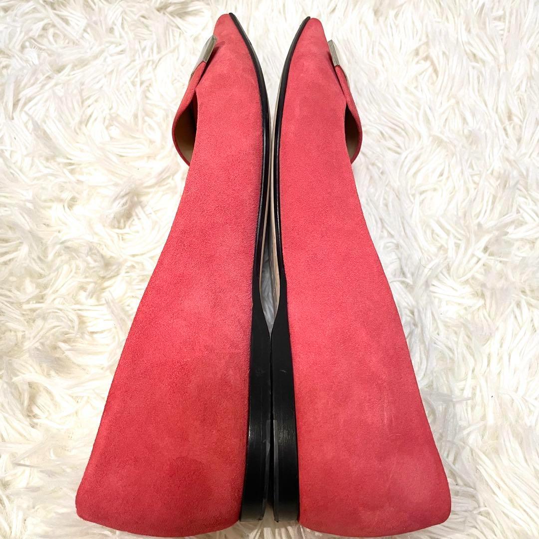 ✨極美品✨セルジオロッシ SR1 フラット パンプス スエード プレート