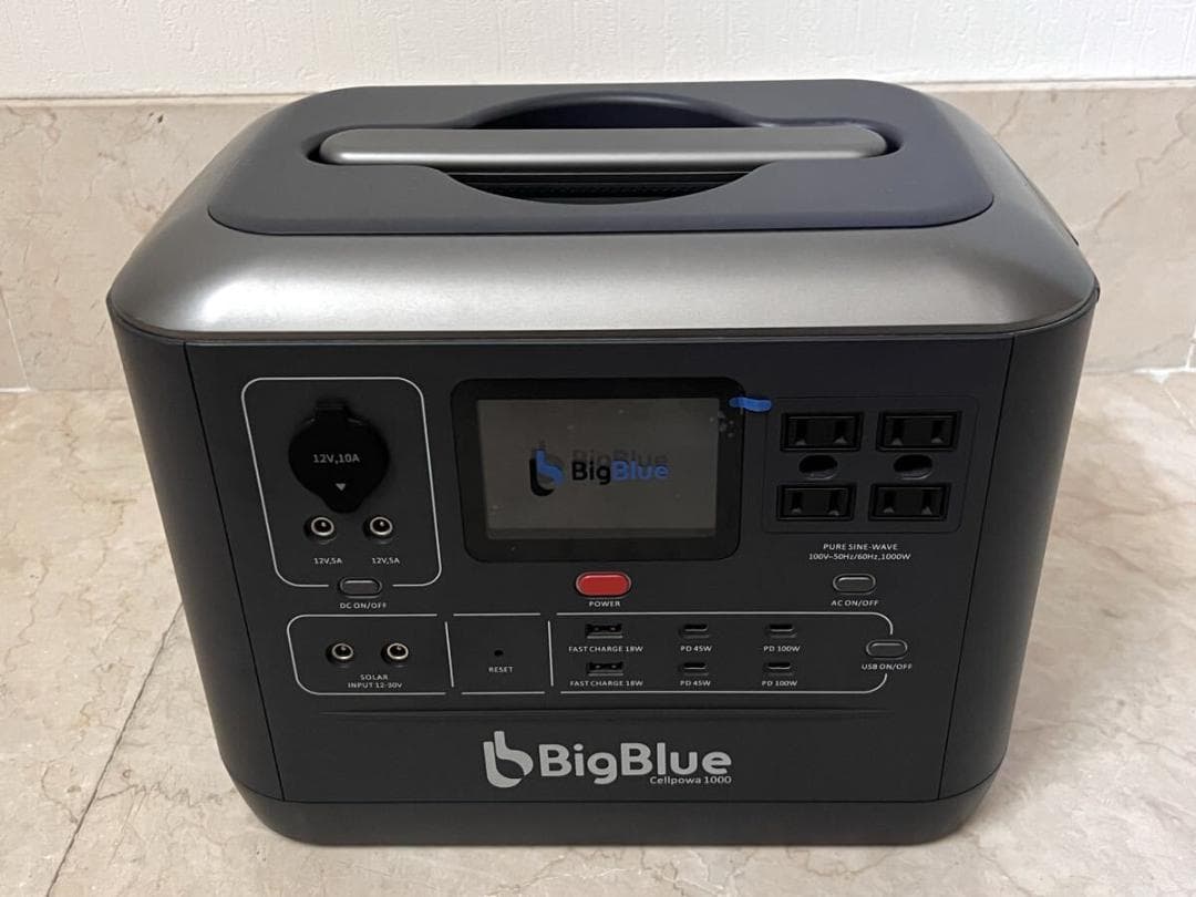 Bigblue ポータブル電源 Cellpowa1000 非常用バッテリー