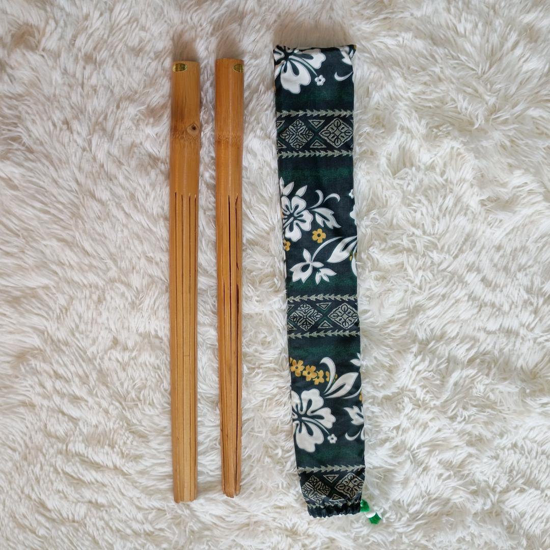 プイリ Puili ハワイアン フラ用品 フラ楽器 打楽器 専用袋付き 中古