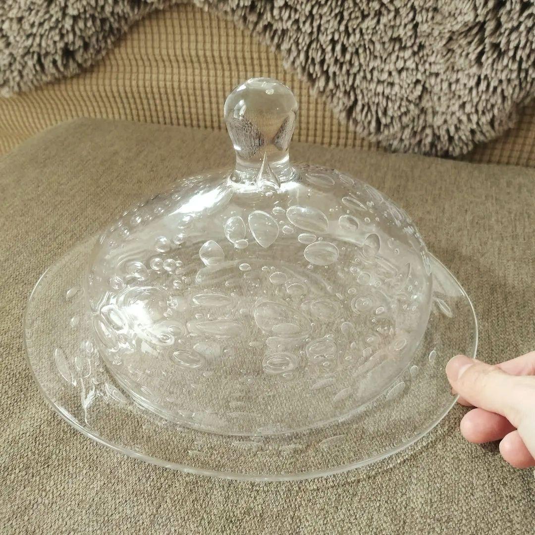 glass cafe gla_gla 高臣大介 ガラスドーム 透明菓子入れ