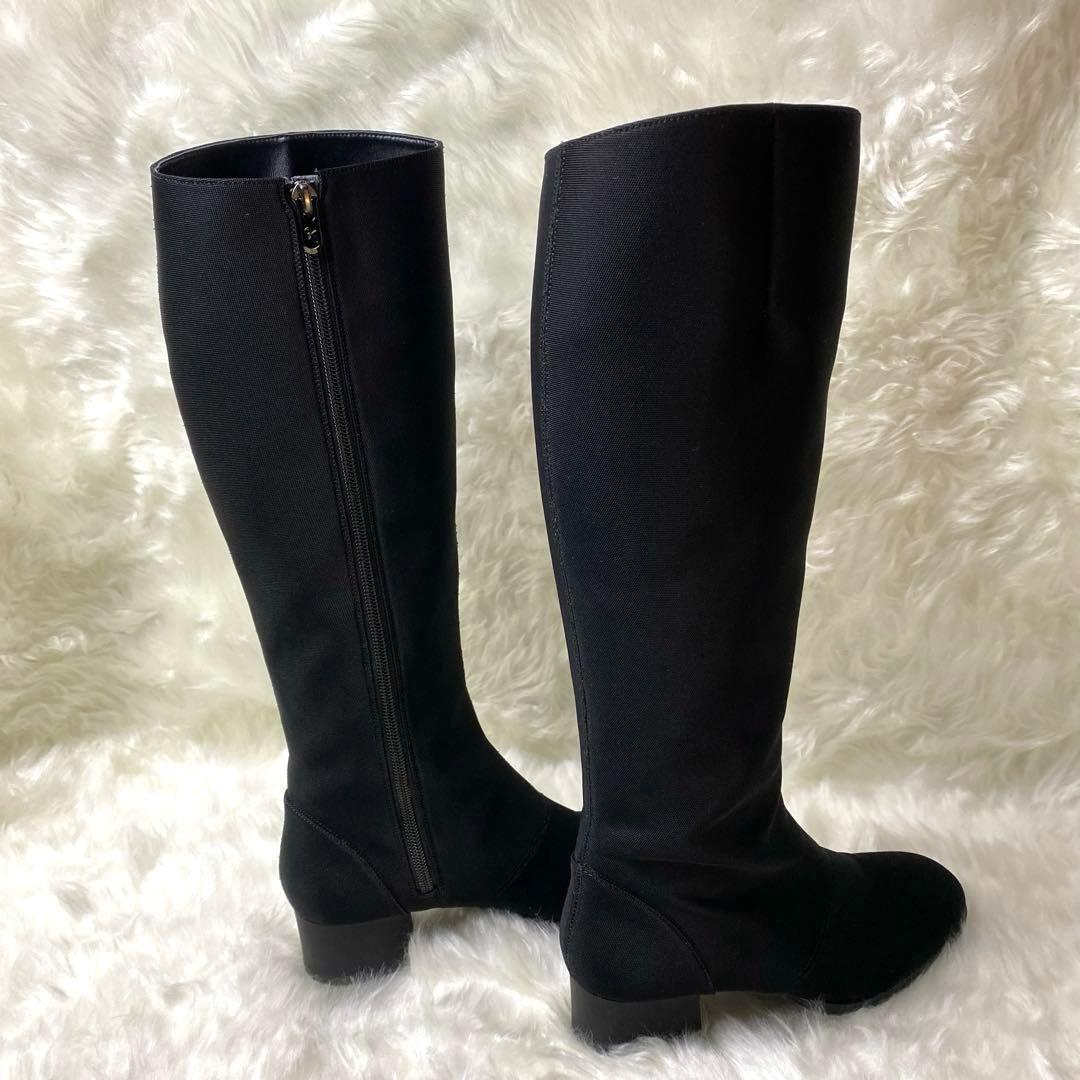 銀座かねまつ ゴアテックス ロングブーツ レインブーツ ファスナー 22.5