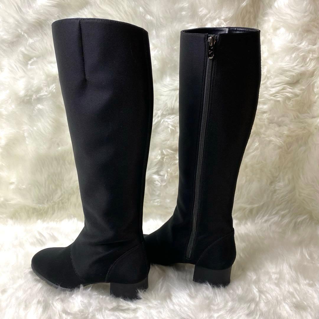 銀座かねまつ ゴアテックス ロングブーツ レインブーツ ファスナー 22.5