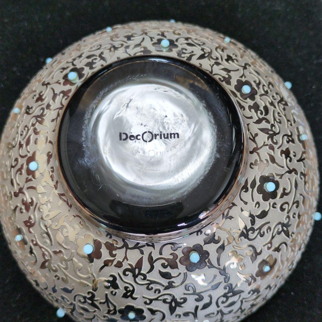 【Decorium デコリウム】装飾ガラス器／蓋付きボウル／インテリアオブジェ