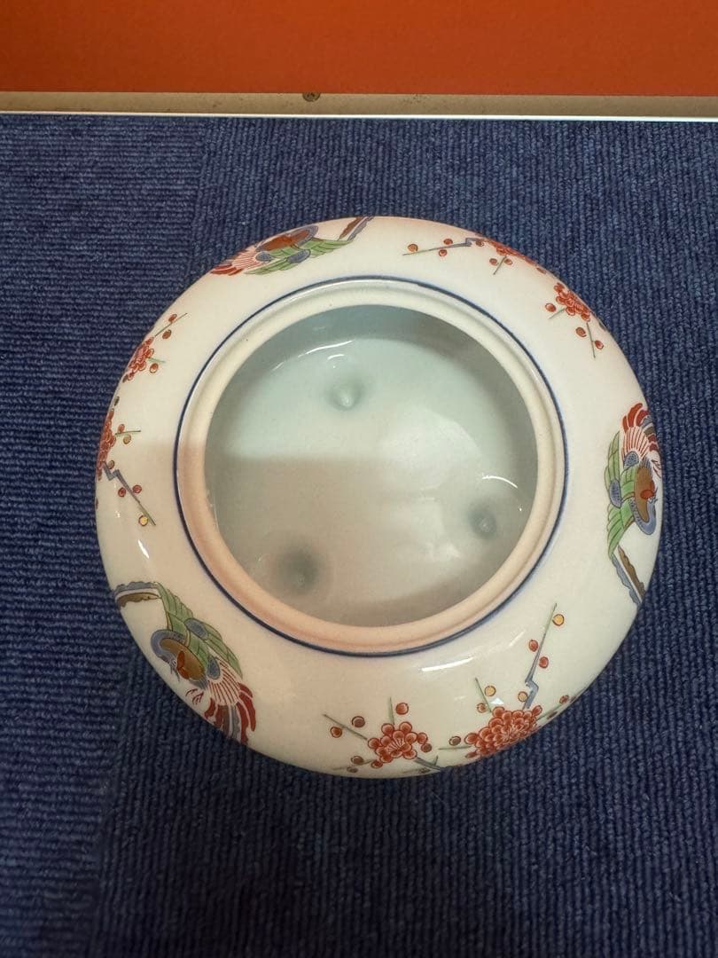 2011 有田焼 弥左衛門 作 染錦鳳文　香炉　未使用