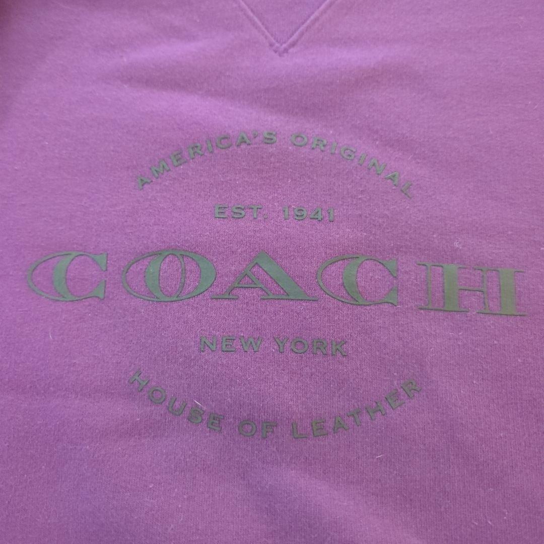 【未使用】COACH ロゴプリント 裏起毛 クルーネック スウェット
