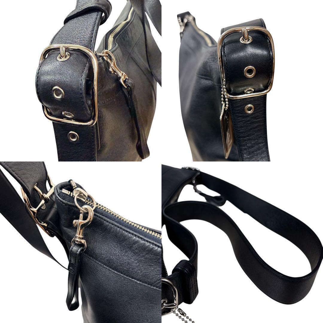 【希少 美品】オールドコーチ 9177 黒 ショルダーバッグ A4可　ブラック