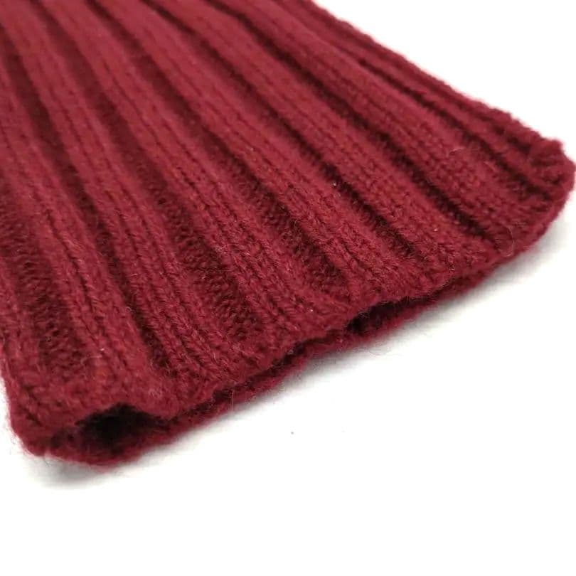 美品 HERMES カシミヤ手袋 赤 ロング丈 全長37.5 手囲い21 d01