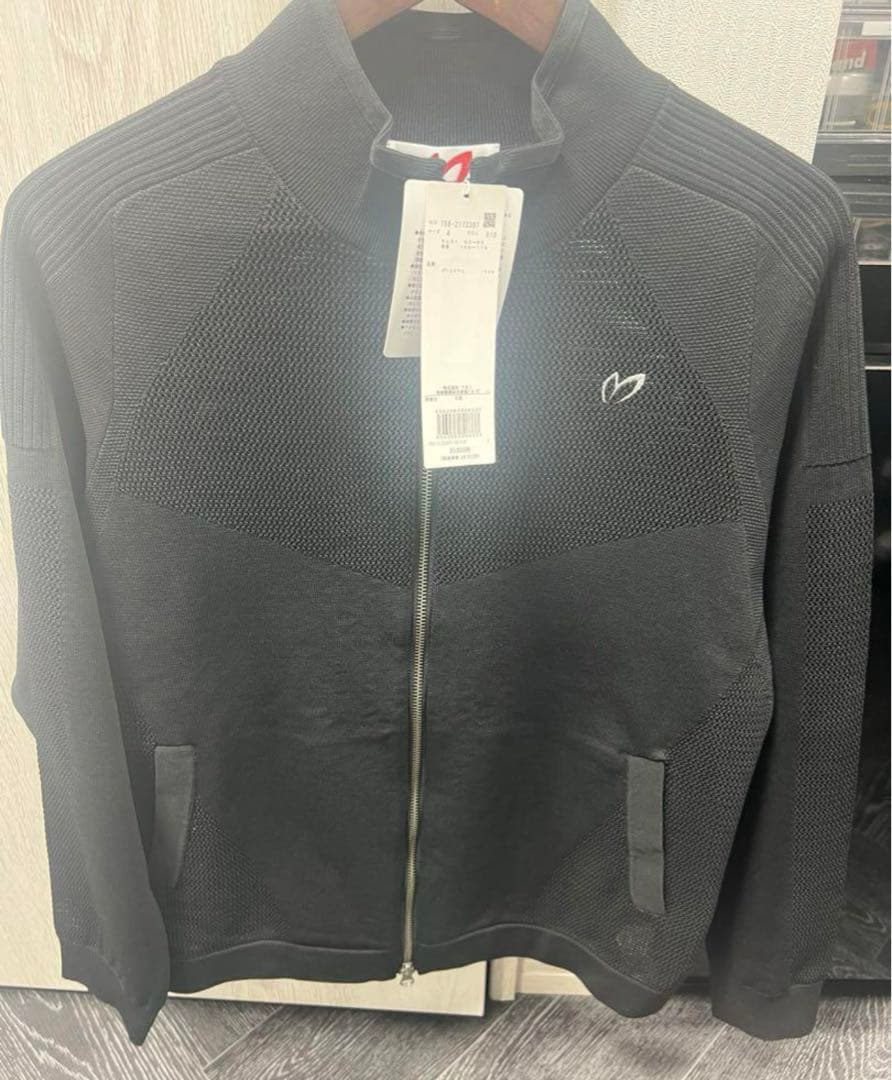 マスターバニー　ピンドッド柄ジャガード フルジップカットソージャケット　パーカー