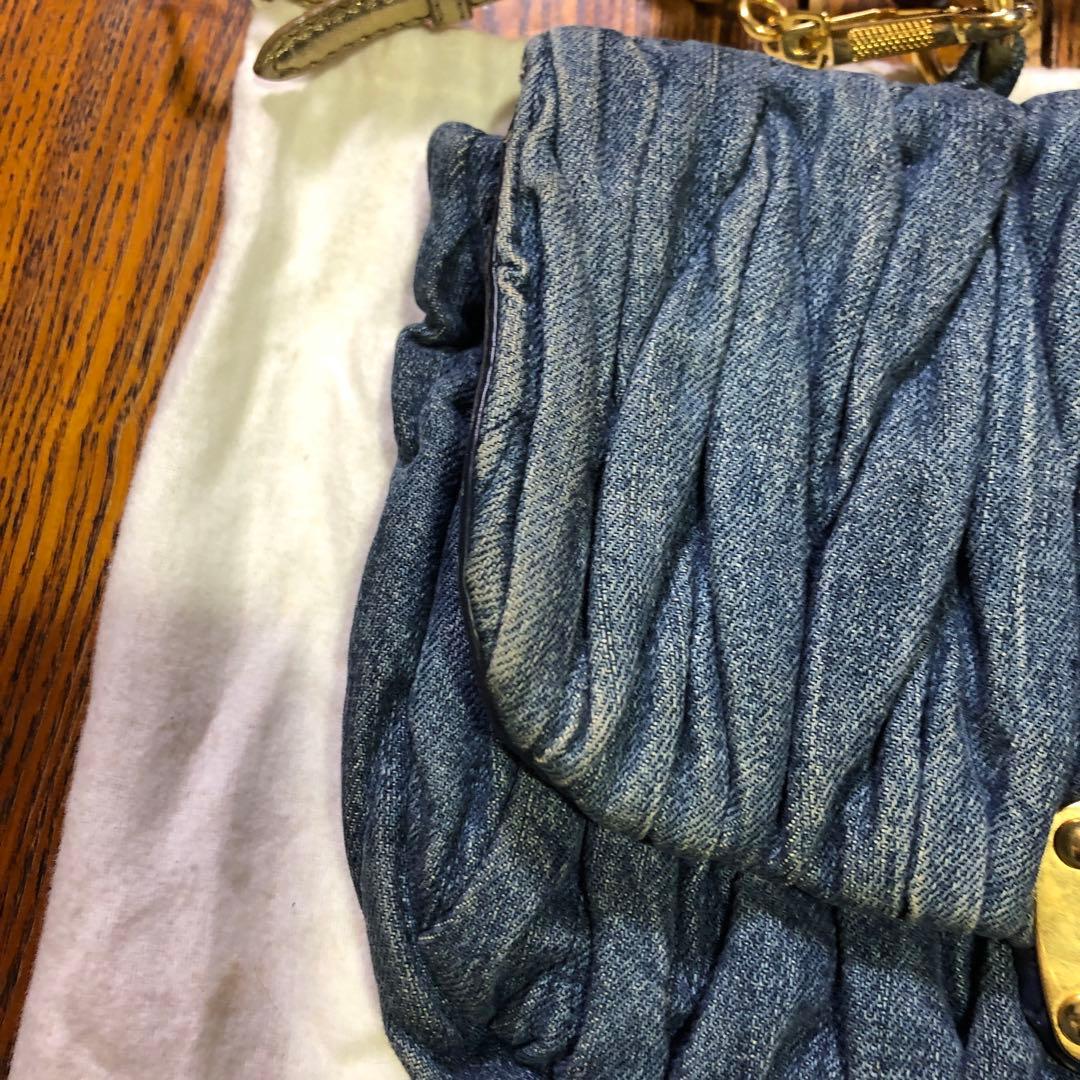 MIU MIU デニムショルダーバッグ 中型