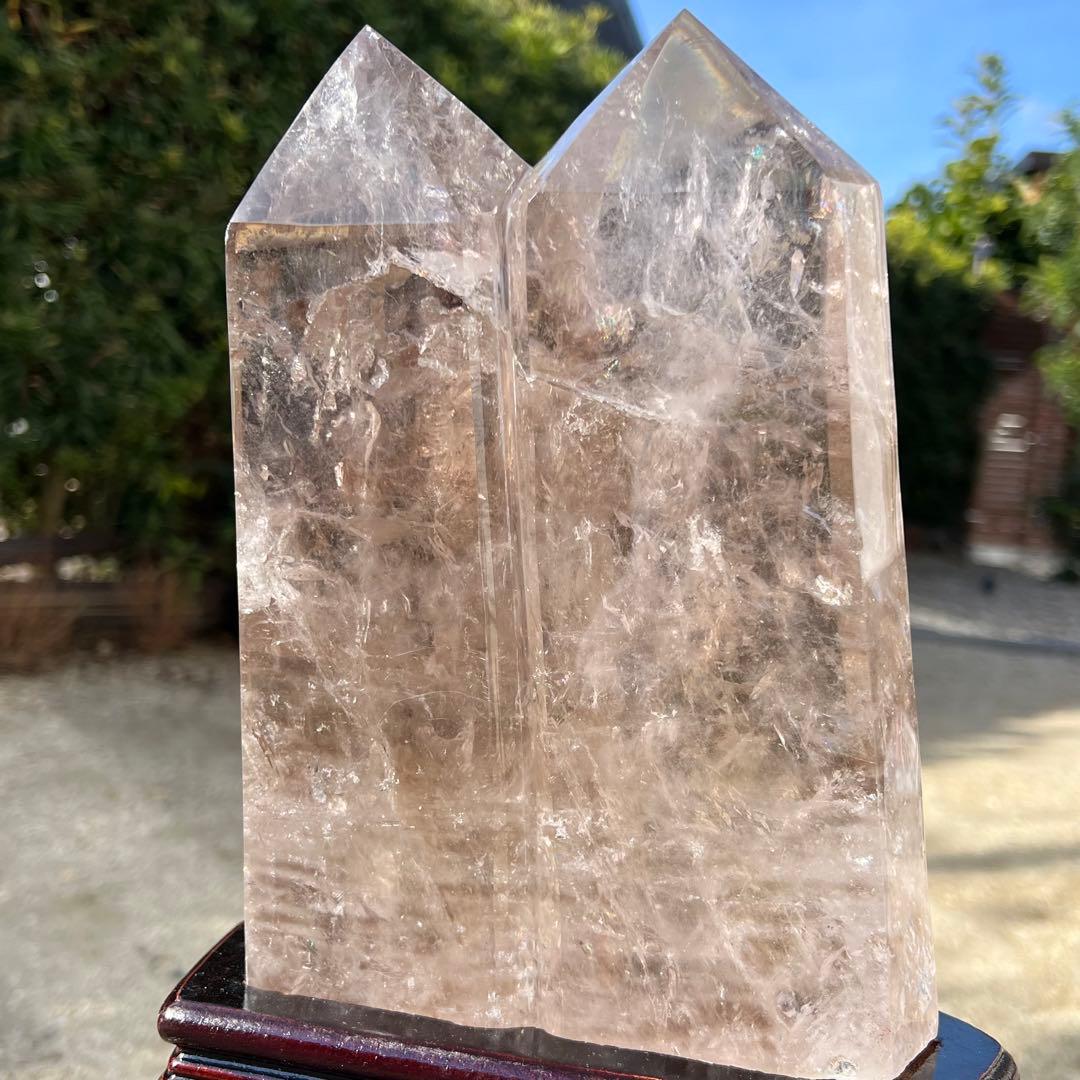 ✳️超極上水晶✨レインボー ファントム スモーキークォーツ ツインポイント 天然石