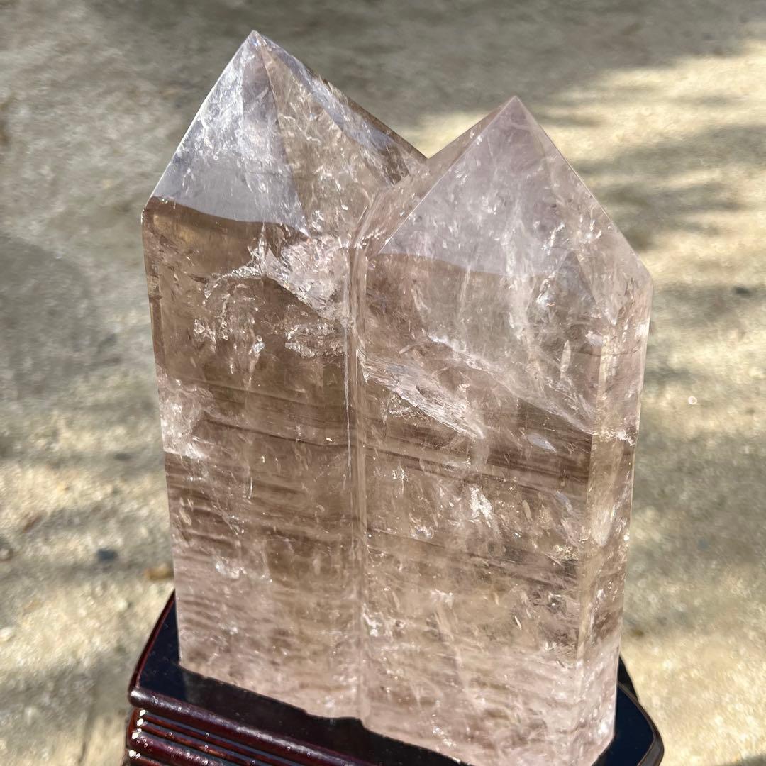 ✳️超極上水晶✨レインボー ファントム スモーキークォーツ ツインポイント 天然石