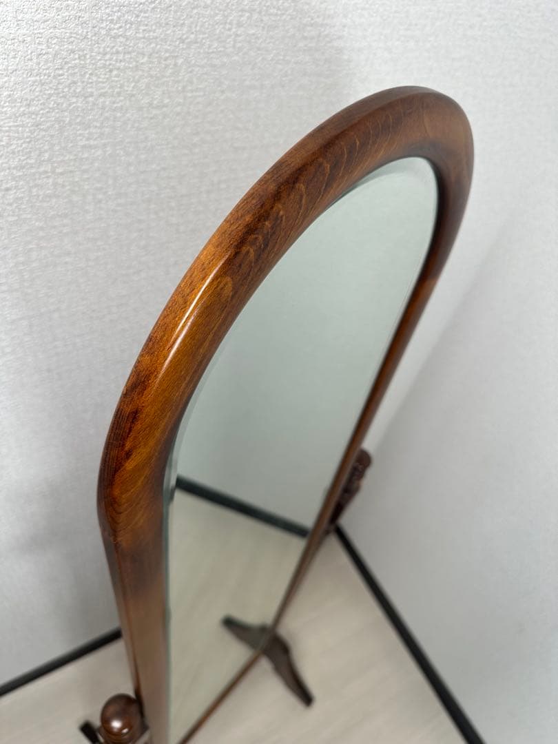 カリモク スタンドミラー コロニアル ミラー 鏡 クラシック 姿見 ※i1※