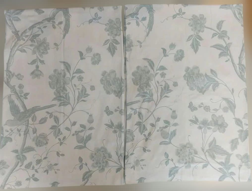 ローラアシュレイサマーパレスダックエッグカーテン 2枚で1組