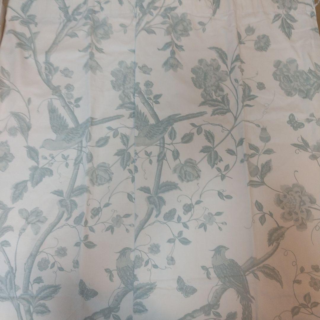 ローラアシュレイサマーパレスダックエッグカーテン 2枚で1組