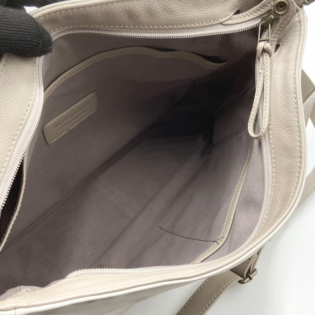 マザーハウス　ブラインドサッカー　2ウェイ　ショルダーバッグ　グレージュ