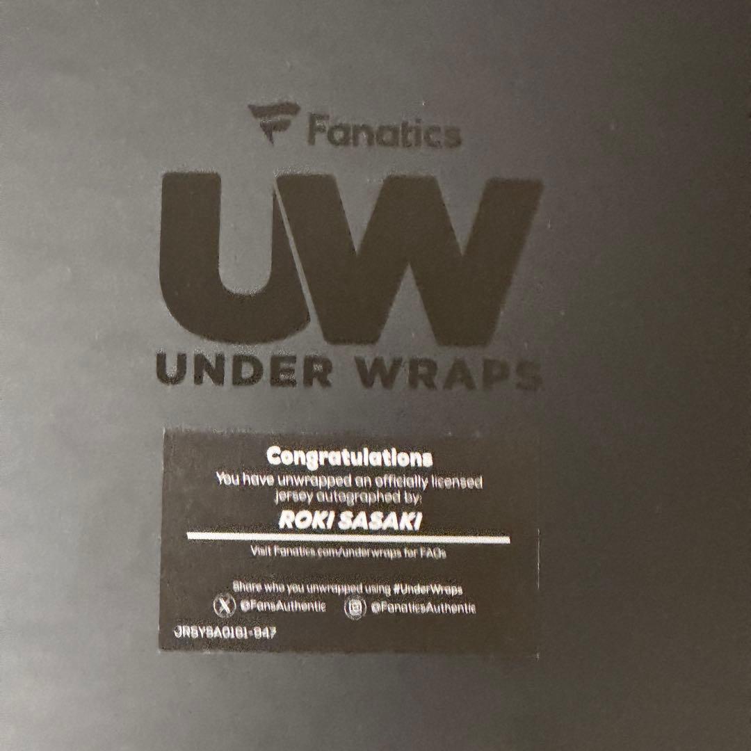 ドジャース 佐々木朗希 直筆サイン ユニフォーム MLB Fanatics