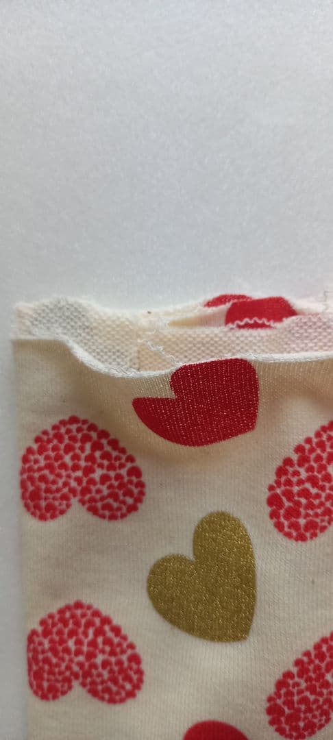 おそろい服　ハート柄