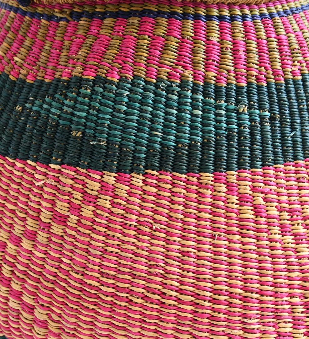 セール/新品/アフリカ ガーナ製/ブルキナボルガ バスケット/44×46cm