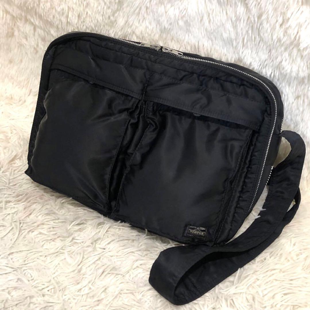 未使用級✨ポーター 吉田カバン タンカー ショルダーバッグ メンズ　ブラック