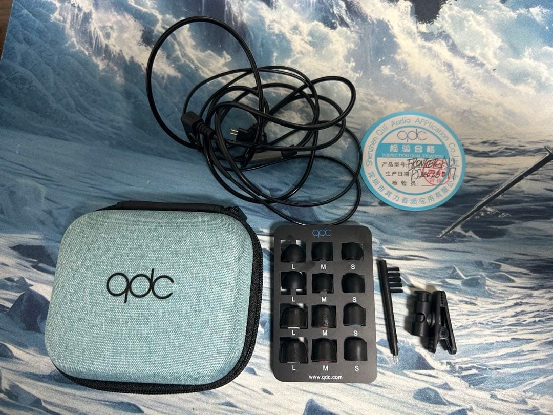 イヤホン QDC frontier aquamarine+superior excable