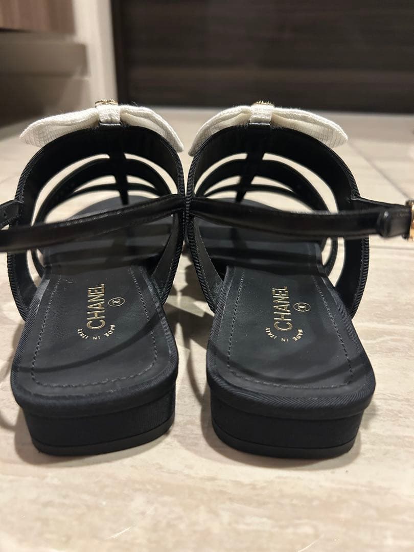 【期間限定価格】 CHANEL シャネル サンダル リボン 36