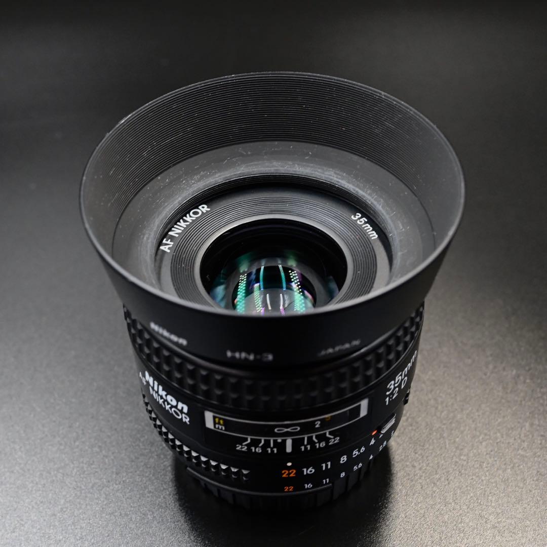 【良品】Nikon Ai AF Nikkor 35mm F2D 純正フード付き