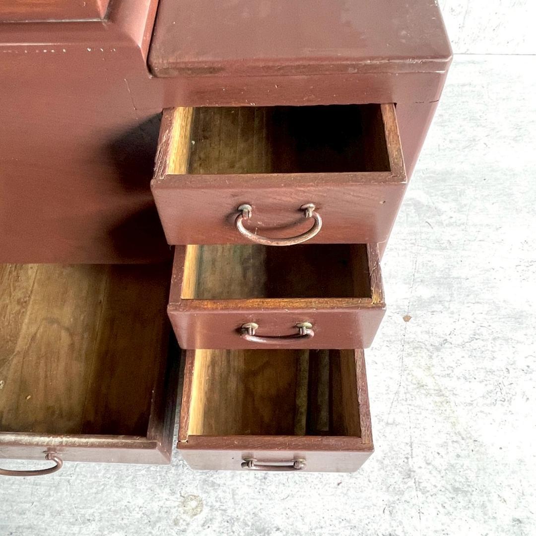 昭和レトロ 長火鉢 5杯 引き出し 古道具 アンティーク 灰など付属おまけ