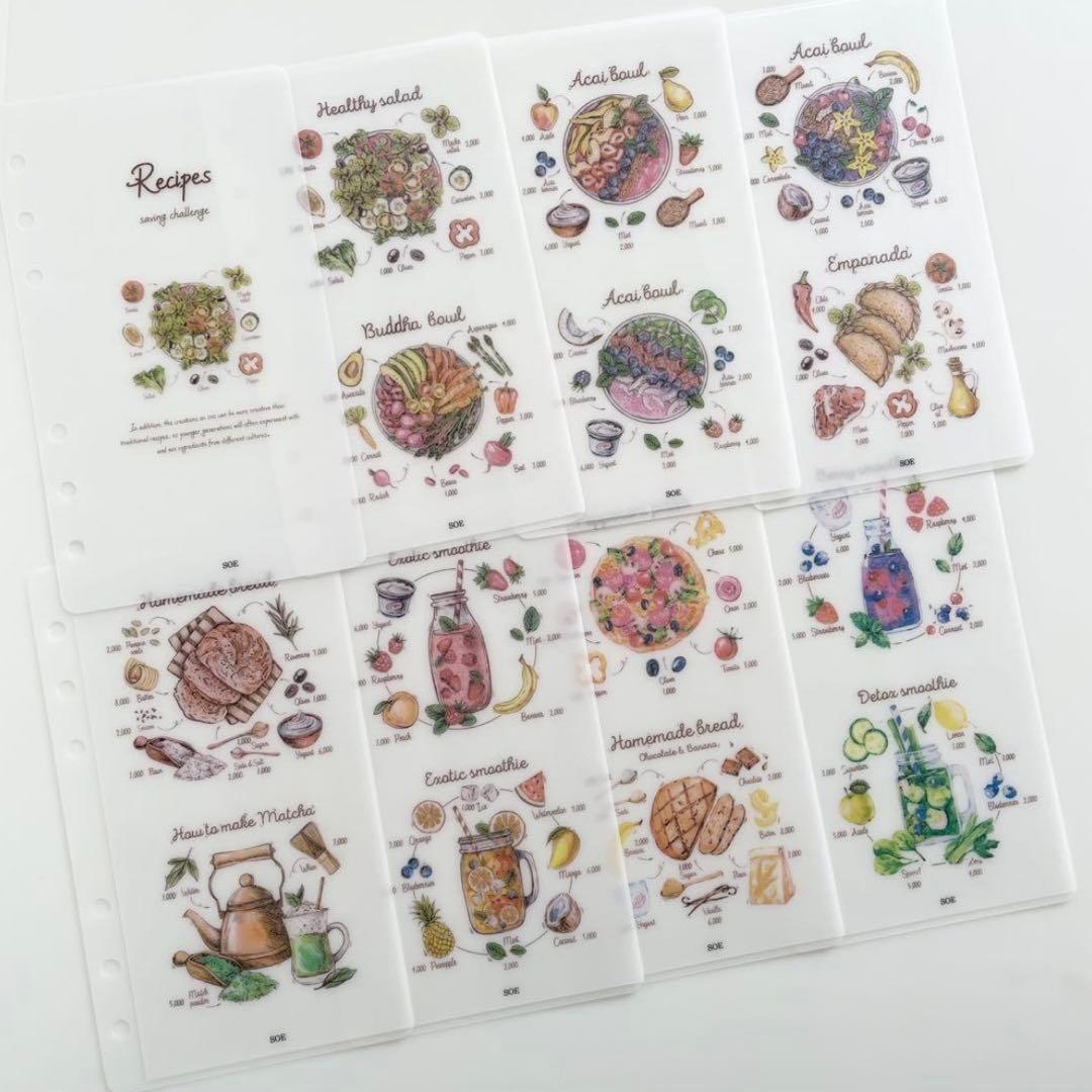 早い者勝ち　韓国　バインダー　カバー　貯金　リフィル　A6 熊　ベア　赤チェック