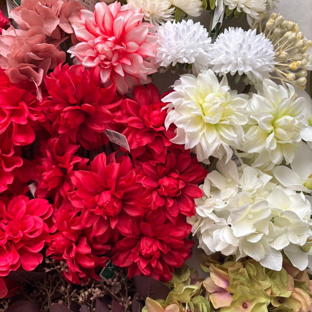 東京堂　アーティフィシャルフラワー　まとめ売り　紫陽花　ベリー　蘭　ダリア