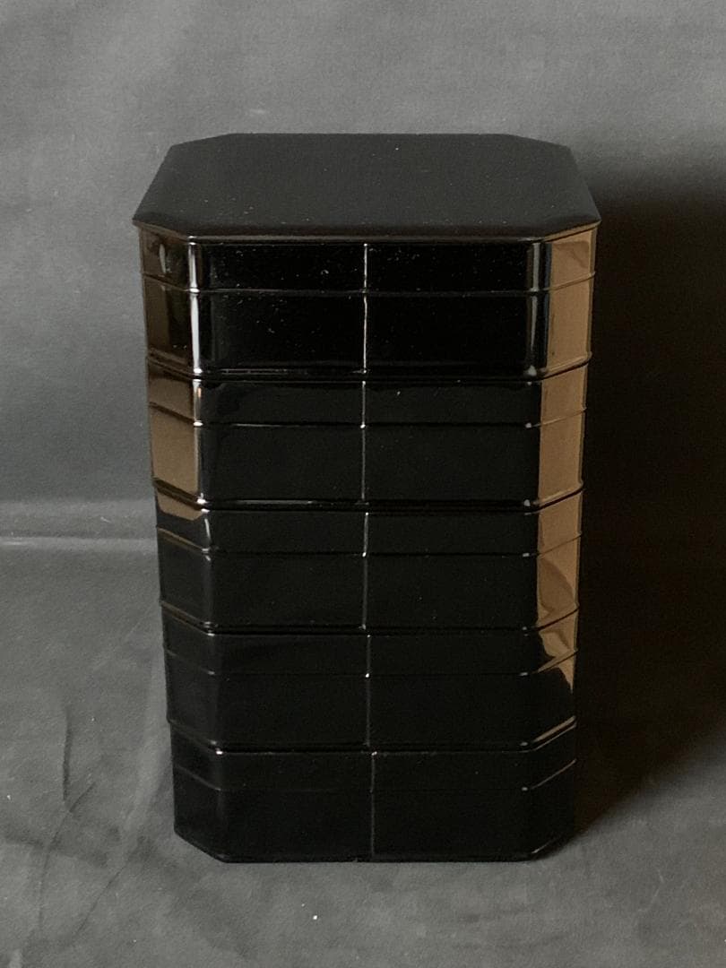 輪島塗 茶平一斎造 黒真塗 天然木 縁高 共箱 茶道具 菓子器 900