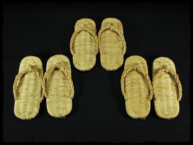 露地草履 ８足 内２足未使用 数寄屋草履 茶道具 露地道具 f318