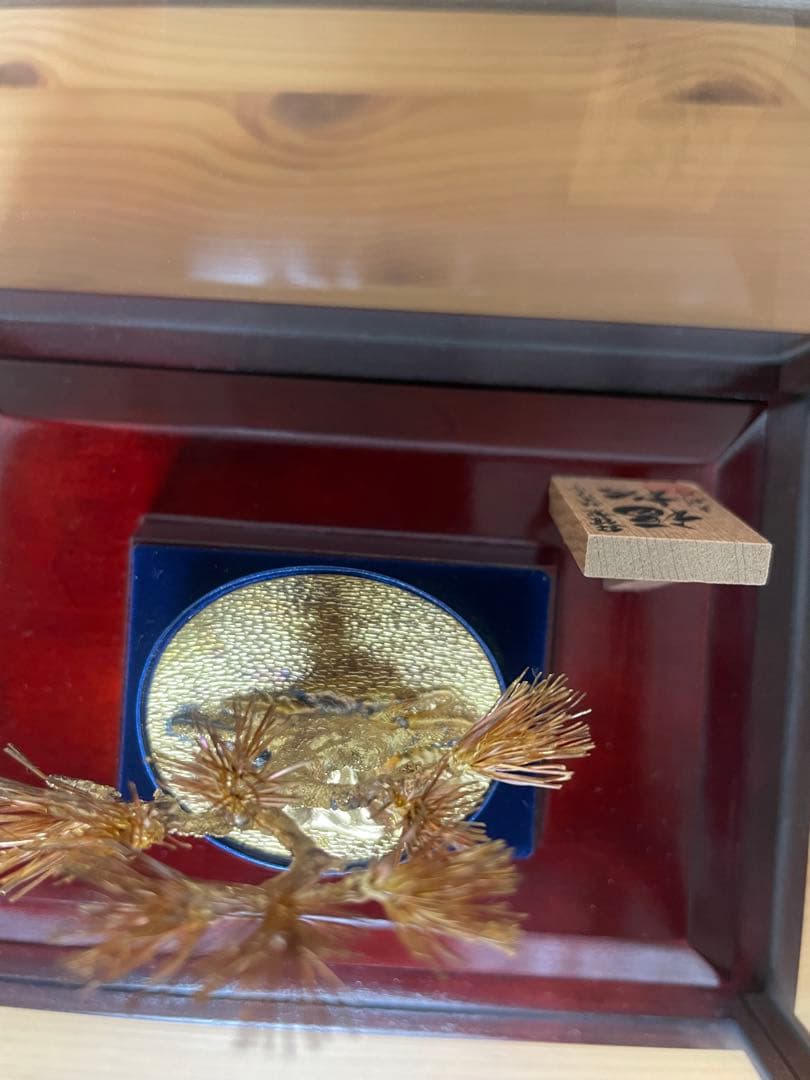 金属製 盆栽風 福松 ガラスケース付き