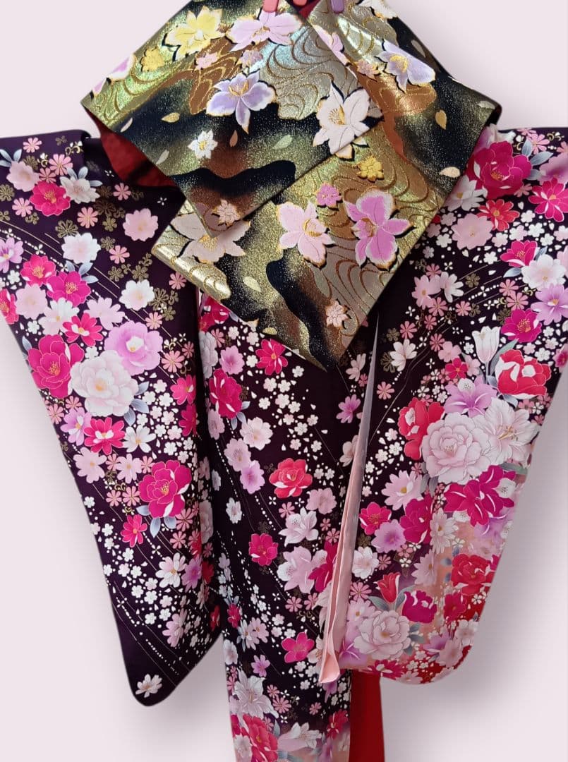 成人式　振袖フルセット　紫　卒業式　前撮り　週末SALE