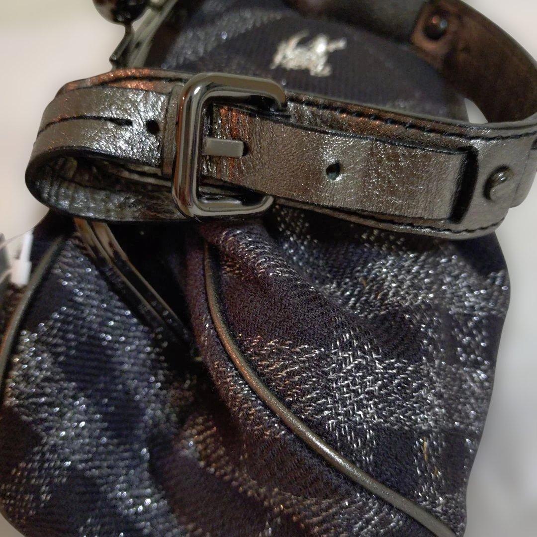 バーバリーブルーレーベル がま口 バッグ レア チェック柄 新品未使用 タグ付き